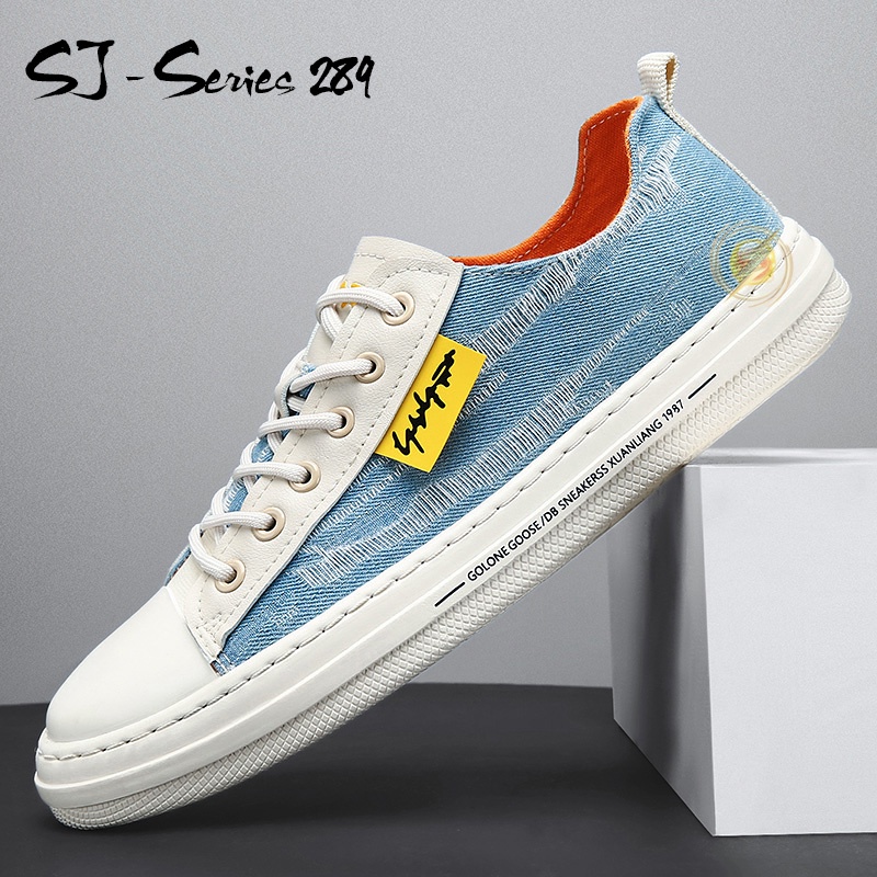 [NOOS] Sepatu Sneakers Pria Motif Jeans Buat Hangout Trendy Kualitas Import Premium -289