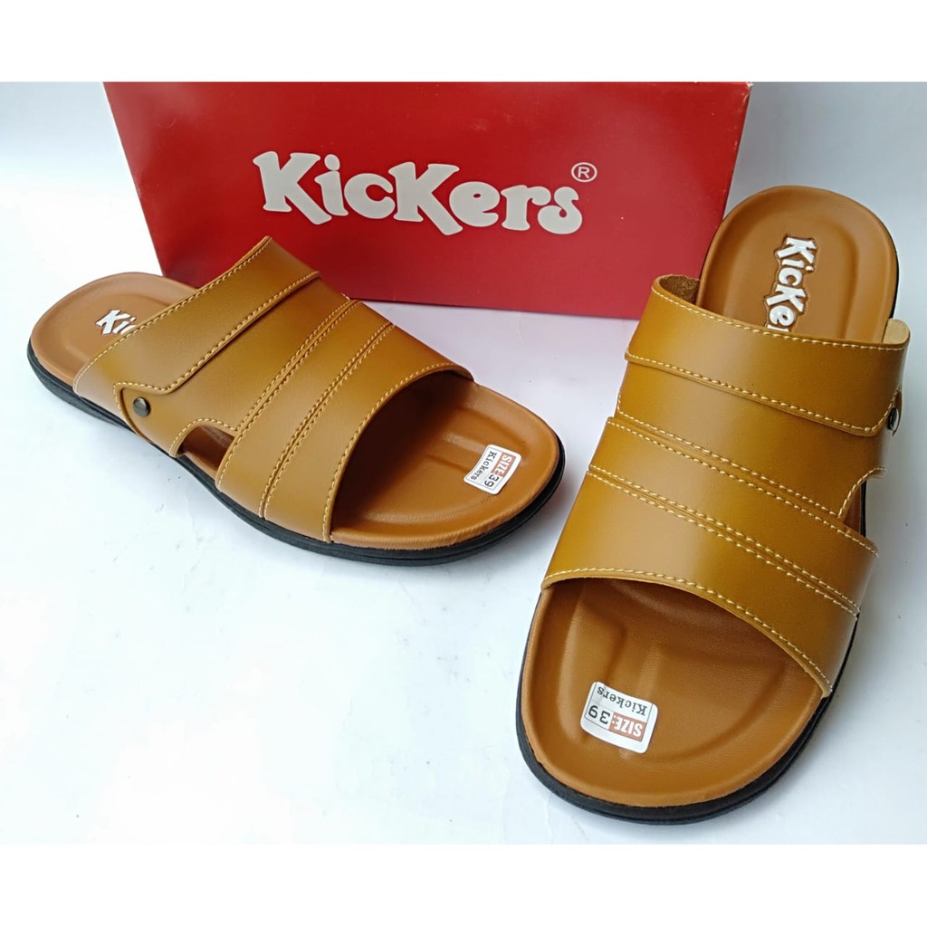 Kickers sandal pria selop slide original casual kasual dewasa terbaru murah kekinian berkualitas COD