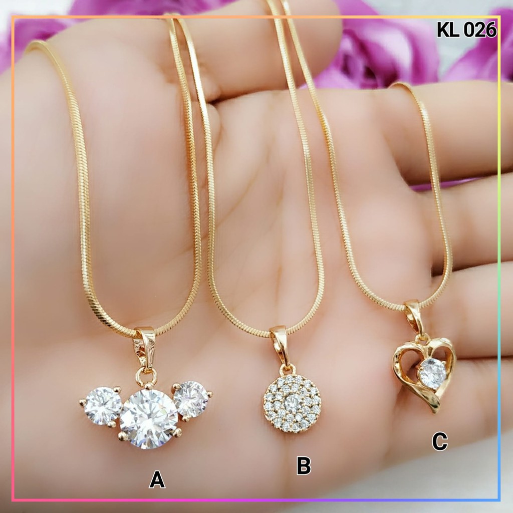 Kalung xuping kalung belut dewasa permata lapis emas gold KL 026