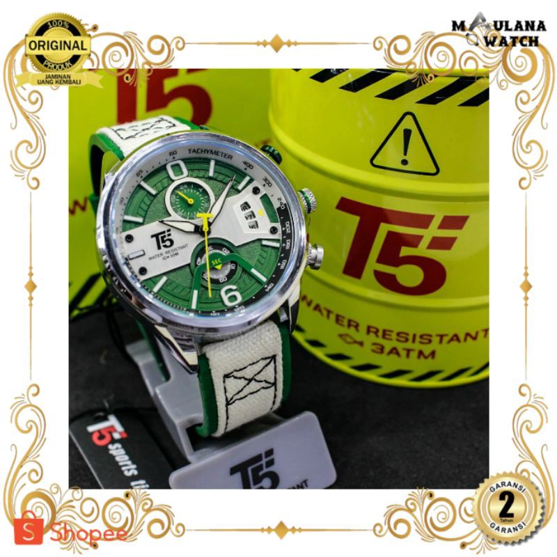 JAM TANGAN PRIA WANITA | RANTAI | KULIT | KARET | MURAH | Pria T5 H 3584G Original