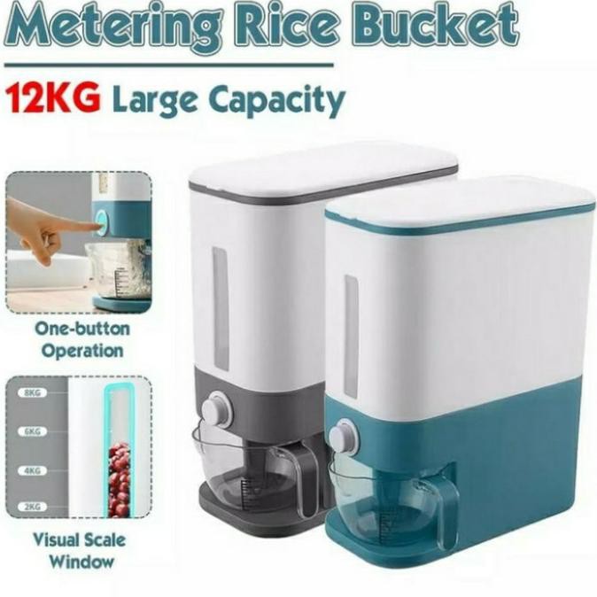 Wadah Penyimpanan Beras Kapasitas 10 / 20kg Anti Lembab
