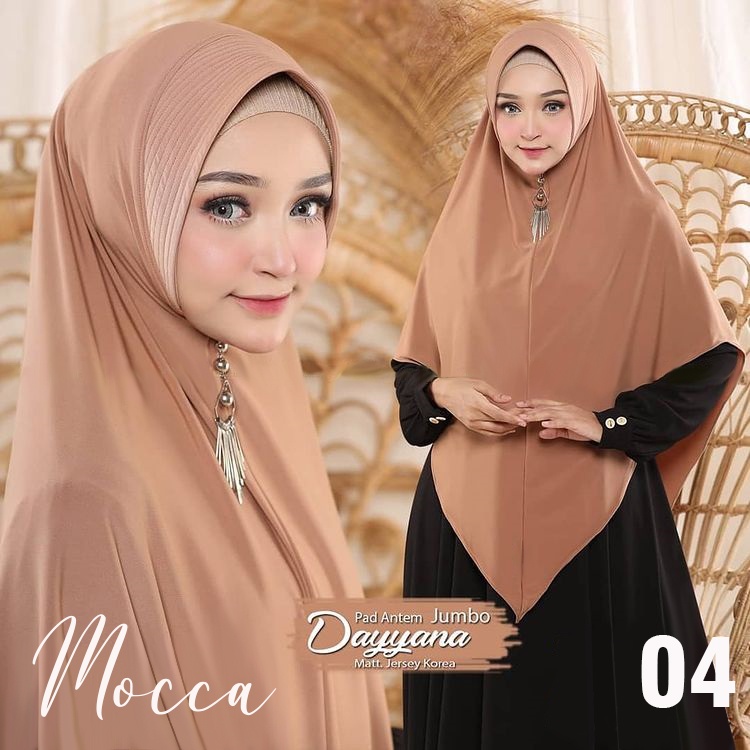 Jilbab Khimar Hijab Syari Kerudung Bergo Jumbo Jersey Dayyana-3