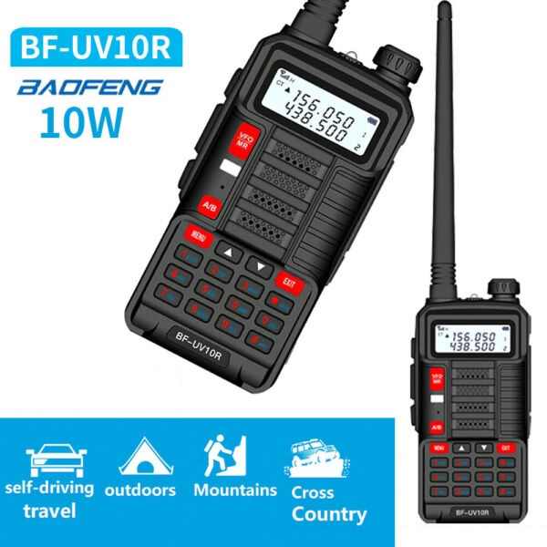 BAOFENG UV-10R - Portable Two-Way Dual Band Radio Walkie Talkie 16W - Radio Panggil Dua Arah - Power 16W hingga Jarak 15 KM