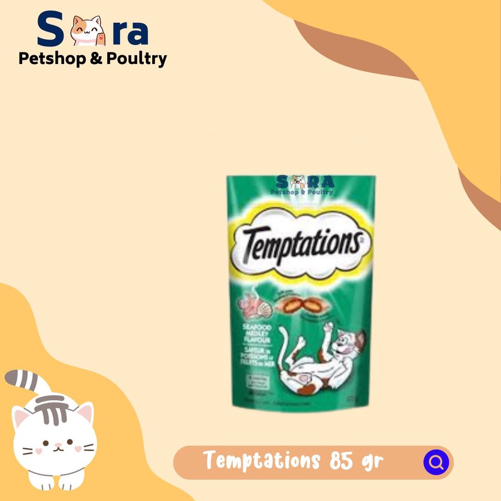 SNACK KUCING TEMPTATIONS 85 GR / SNACK KUCING KERING MURAH / TREATS KUCING