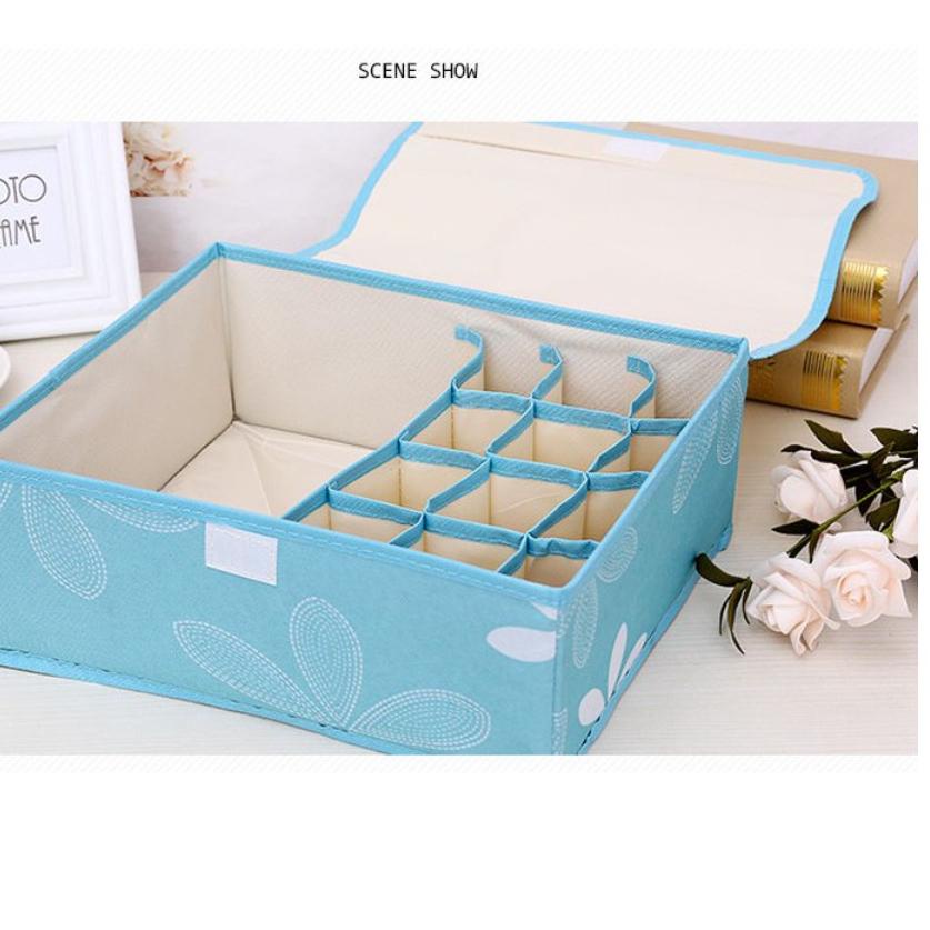 (KD-713)-HONBA-H094 Storage Box Underwear 2 in 1 Storage Box Underwear & Bra Motif-Product Terlaris