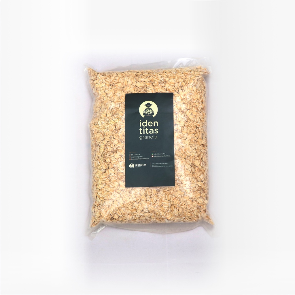 

Identitas Gandum Utuh Rolled Oat Oatmeal 1Kg Menu Makanan Sarapan Sereal Diet Sehat