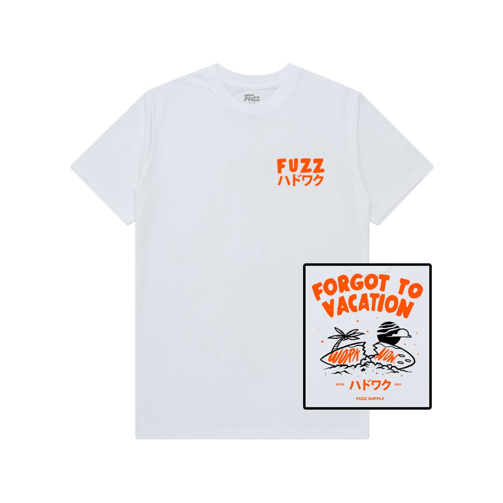 Fuzz T-Shirt Forgot To Vacation White