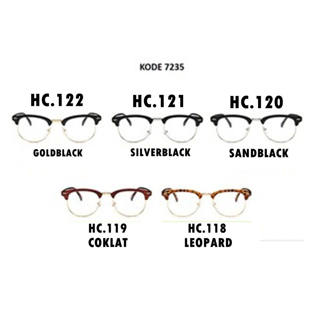 HC KACA MATA WANITA PRIA 7235 / KACAMATA KEKINIAN / KACA MATA FASHION#BISA (COD)-5