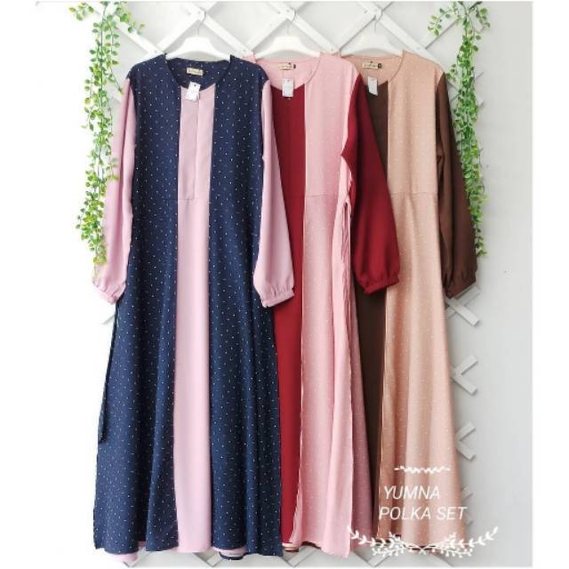 YUMNA POLKA - DRES POLKA / GAMIS POLKA / DRES MURAH / GAMIS SET