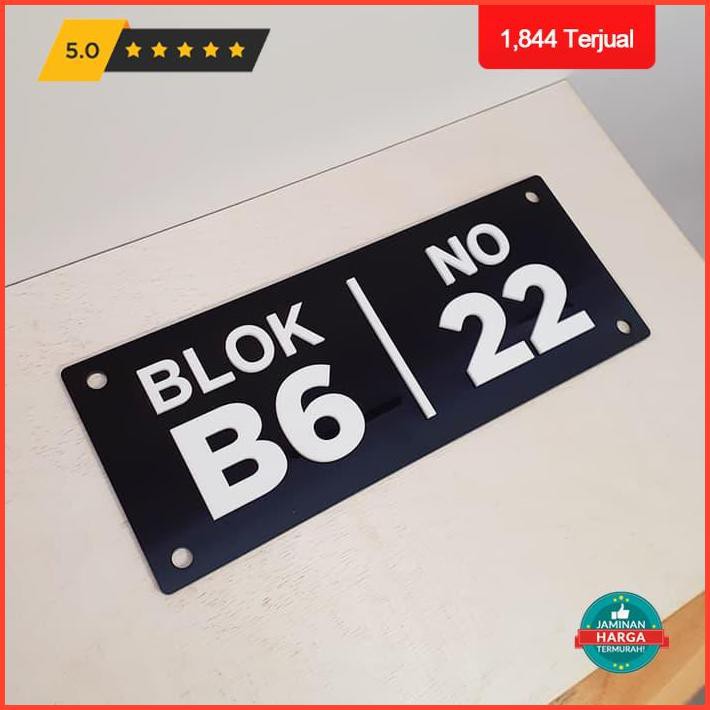

Nomor Rumah Acrylic Timbul 30X12Cm Promo