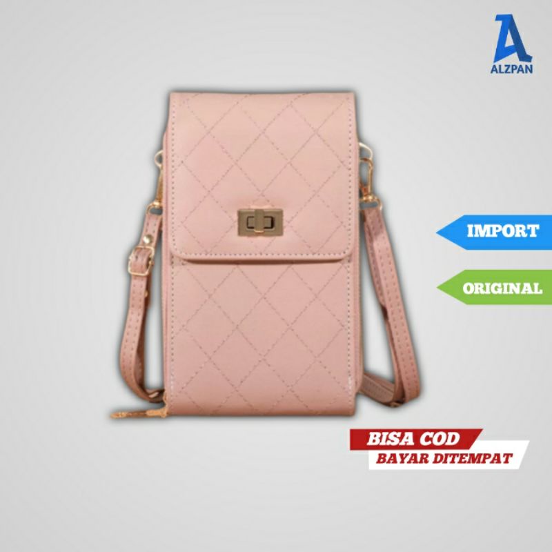 sling bag tas dompet hp touchable henpon hape wanita dan uang phone bag tas selempang slempang impor