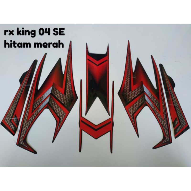 striping stiker motor RX King 2004 hitam merah