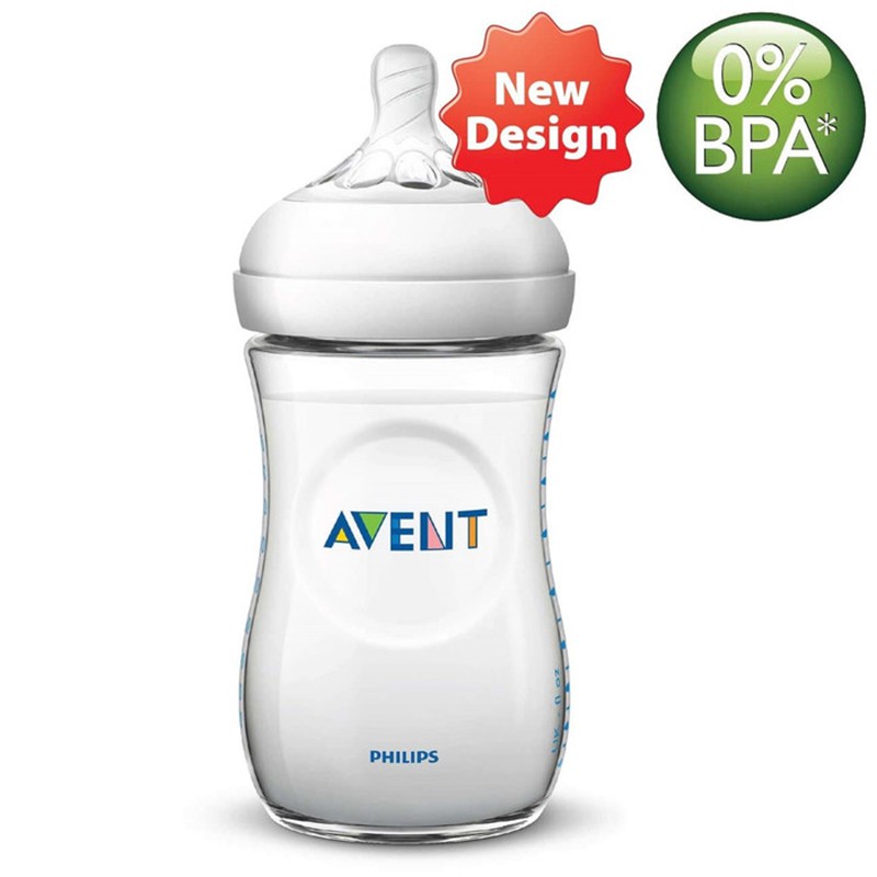 Botol Susu Philips Avent Natural 260ml Single Botol Susu Bayi usia 1m+