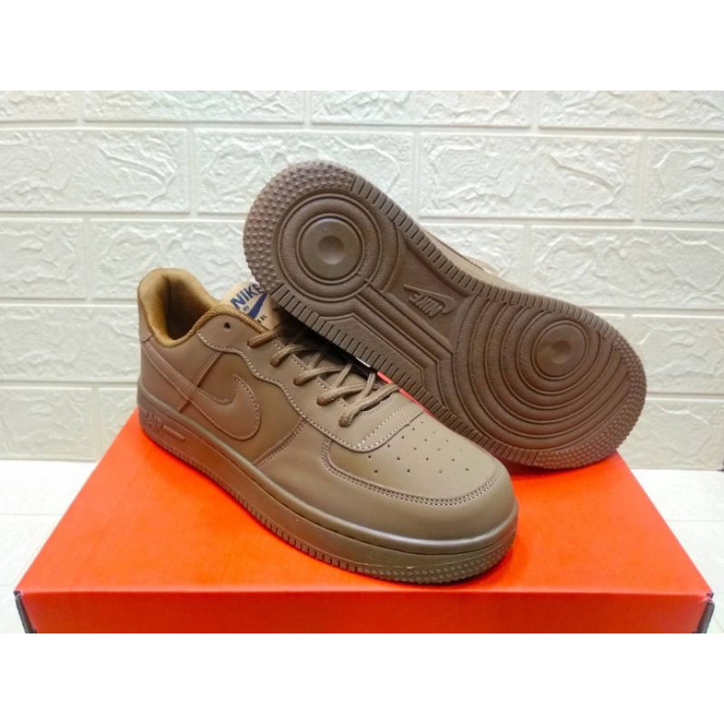 Sepatu Nike Air Force 1 Brown Size 39-44 Premium Quality