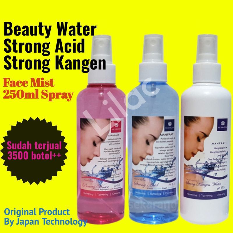 250 ML BEAUTY WATER pH6 / STRONG ACID pH 2.5 / STRONG KANGEN pH 11.5
