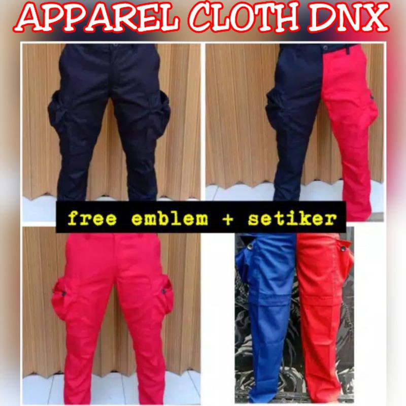 CELANA ALPIN KEMPOL PENSIL PANJANG, CELANA ALFIN ALVIN GEMBOL MERAH HITAM BIRU KOMBINASI BELANG ARMY