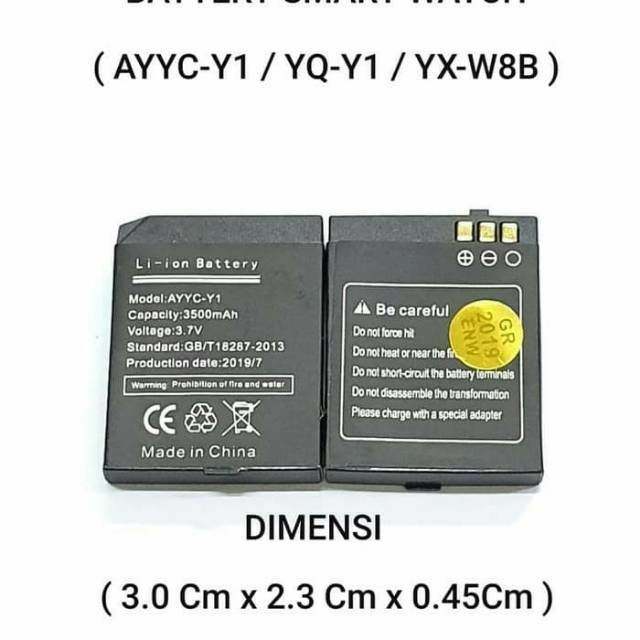 Baterai Original Smart Watch AYYC-Y1 YQ -Y1 Y1 PLUS Y1PLUS