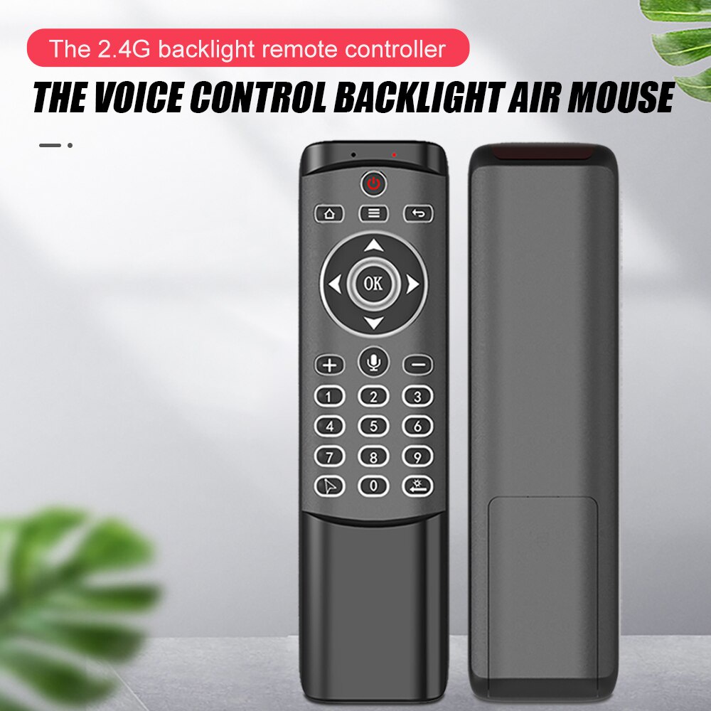 SKU-1271 AIR MOUSE MT1 LED REMOTE GOOGLE VOICE MIC TV BOX ANDROID