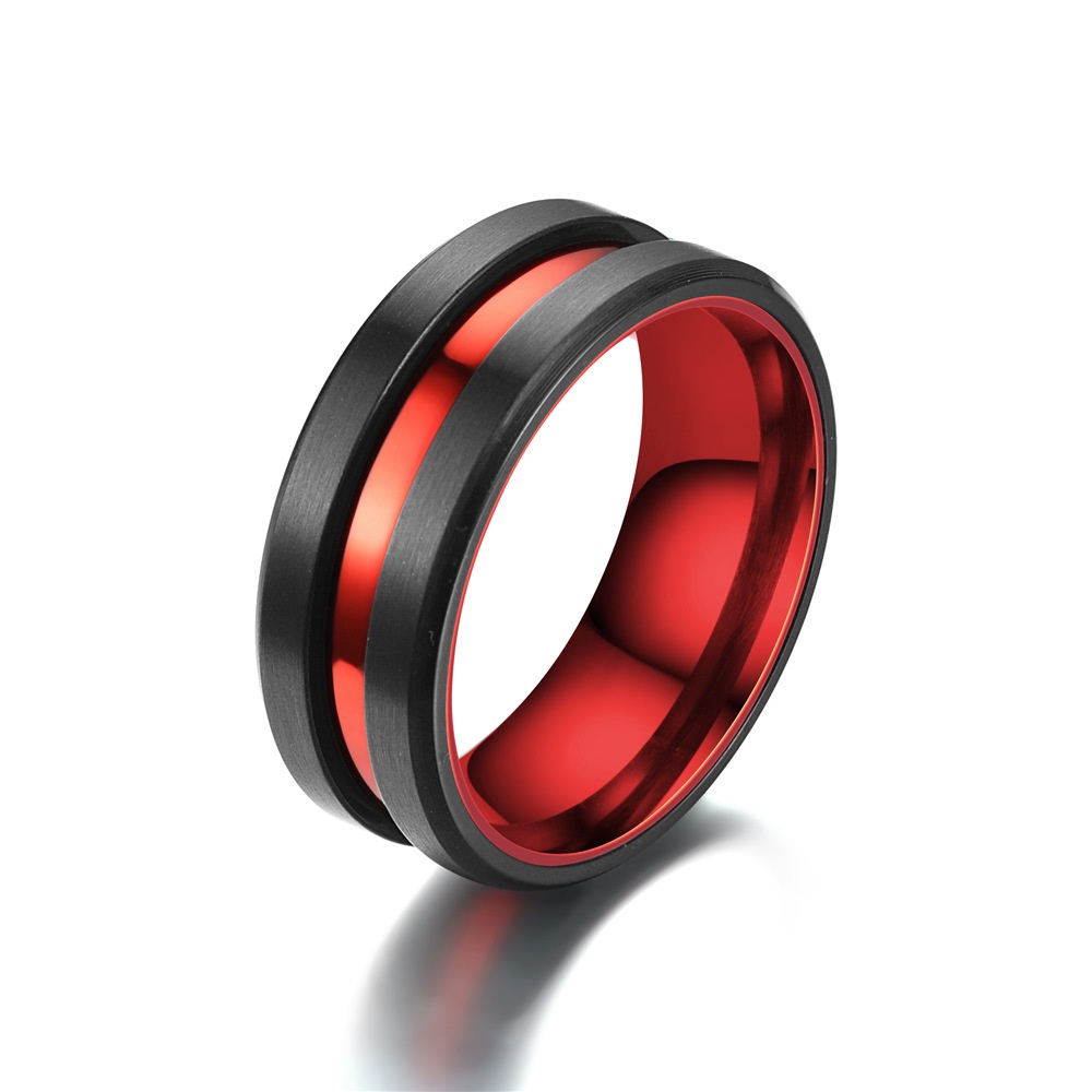 cincin titanium anti karat/cincin pria warna hitam