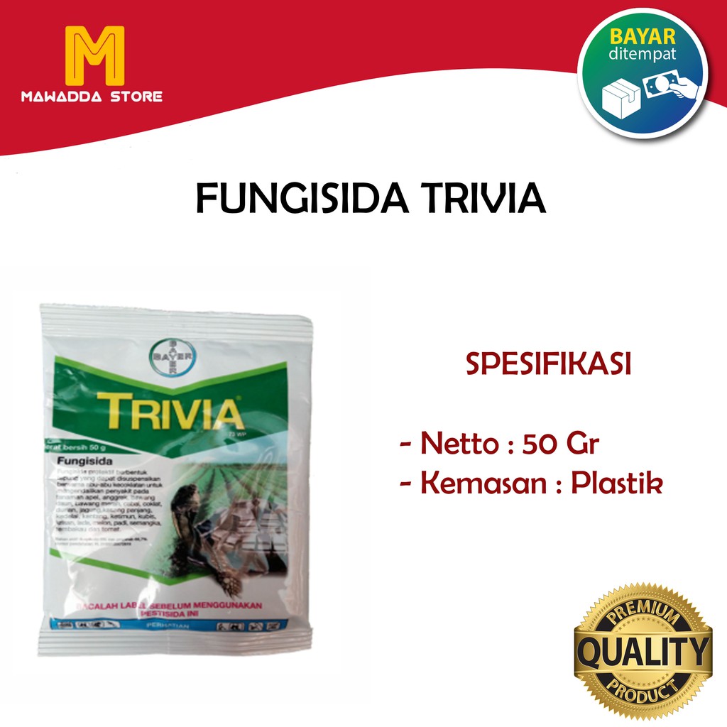 Obat Pertanian Pembunuh Jamur Fungisida TRIVIA [50 Gram]Obat Pertanian