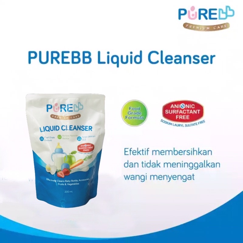 Pure BB (Non Banded) Bottle Liquid Cleanser Refill - 200mL Sabun Cuci Botol Susu Bayi