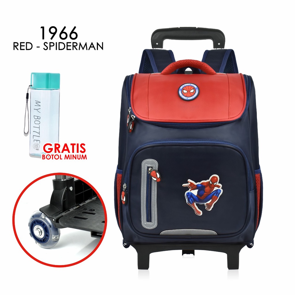 Tas Trolly Cartoon 1966 Tas Sekolah Anak Cowok Dan Perempuan (Spiderman,Unicorn,Frozen,Ultraman)