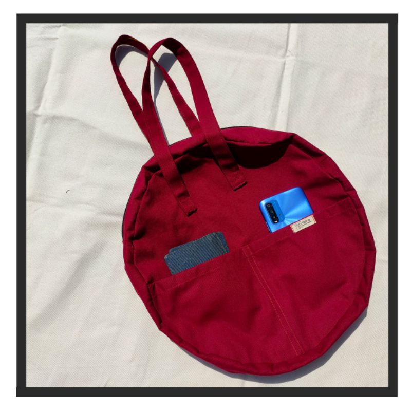 ToteBag Circle / ToteBag Bulat / ToteBag Reseleting / ToteBag / ToteBag Kanvas / ToteBag Polos / Tot