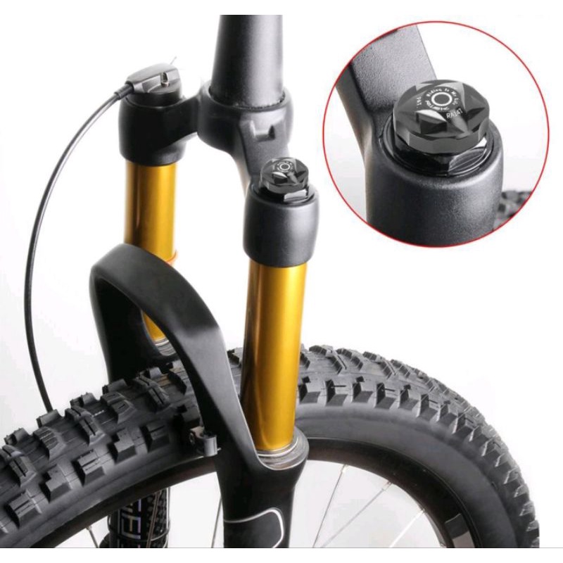 Risk Tutup Pentil Fork Air Sepeda Cover Cap Fork Air Sepeda Suntour Rockshox Fox Garpu Sepeda Merah