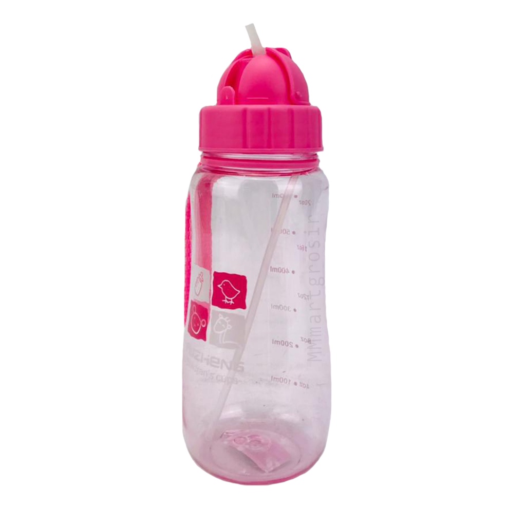 Fuzheng / Childern's Cups / Botol Minum Anak sedot/ Botol minum / Motif Pink / sc-1001 / 600ml