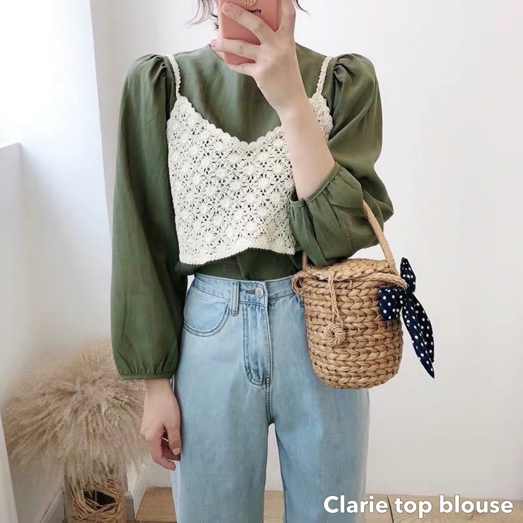 Clarie top blouse SET  -Thejanclothes