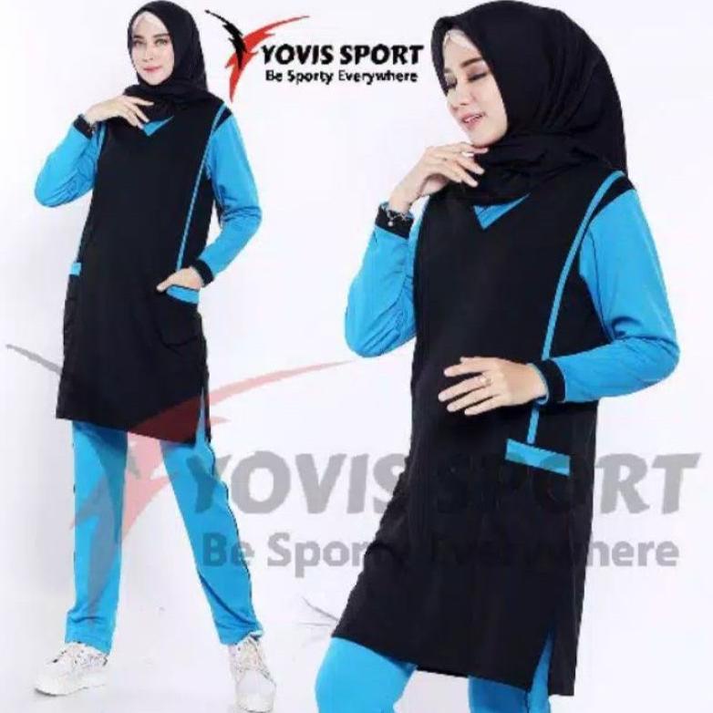 BAJU OLAHRAGA TUNIK MUSLIMAH/BAJU SETELAN OLAHRAGA ZUMBA SEPEDA/BAJU OLAHRAGA YOVIS SPORT