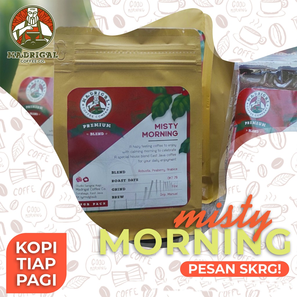 

House Blend Coffee Misty Morning Robusta Arabica Blend 1000gr