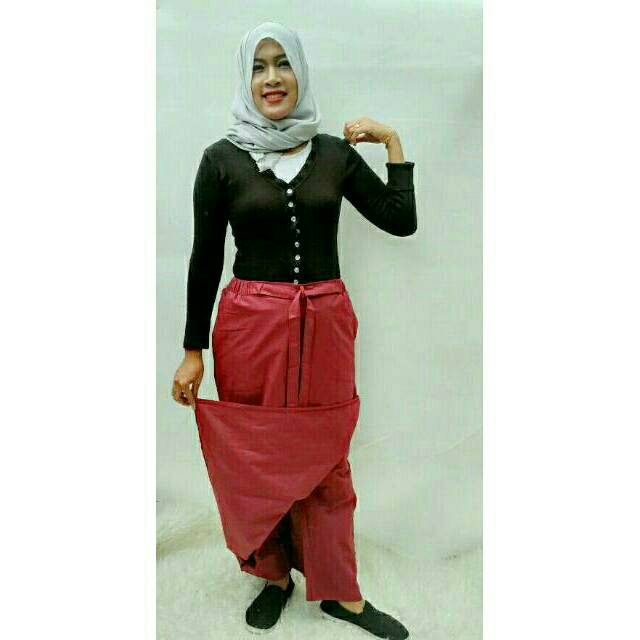 Rok celana panjang wanita muslimah syar'i/rok celana senam aerobic