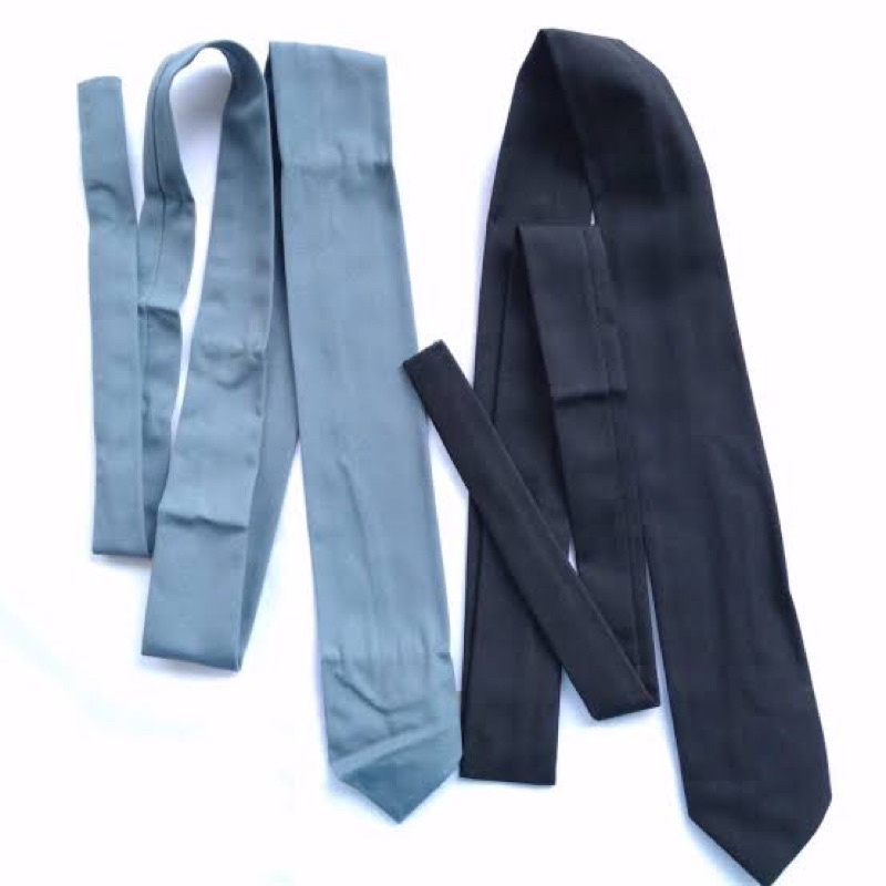 DASI POLOS Training / SMP / SMA - Dasi Biru Abu Hitam Polos