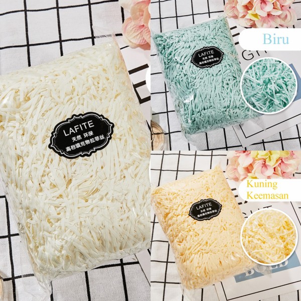 

Shredded Paper / Kertas Potong / Kertas Cacah Serut Berwarna 50 gram