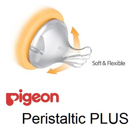 160ml Peristaltic Plus Pigeon Botol Susu Polypropylene Assorted Color