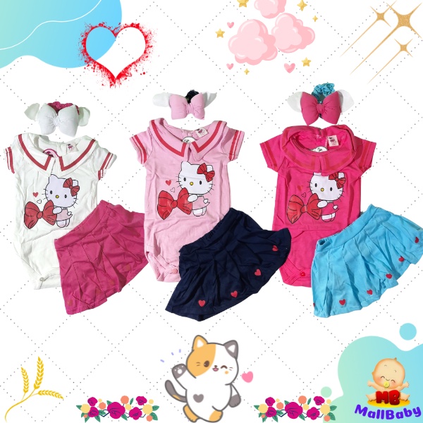 Baju Bayi Perempuan 3-9 Bulan Set Jumper Bayi Perempuan Murah HK