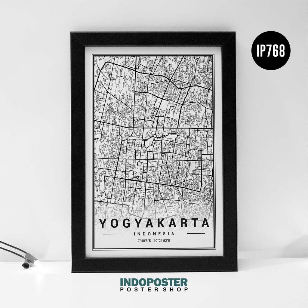 

Poster City Map Peta Kota Yogyakarta A2 60X40cm
