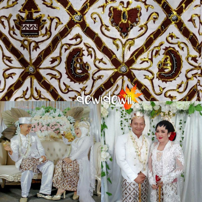 Sepasang Jarik Prodo Pengantin + Blangkon, Motif Sido luhur