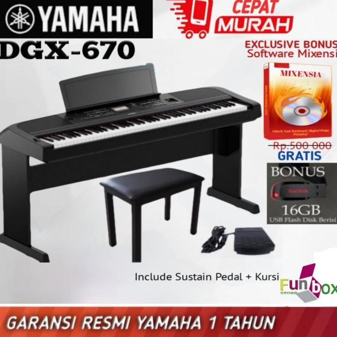 Yamaha DGX670 Digital Piano / DGX 670 / DGX-670 ( Penerus DGX660 )