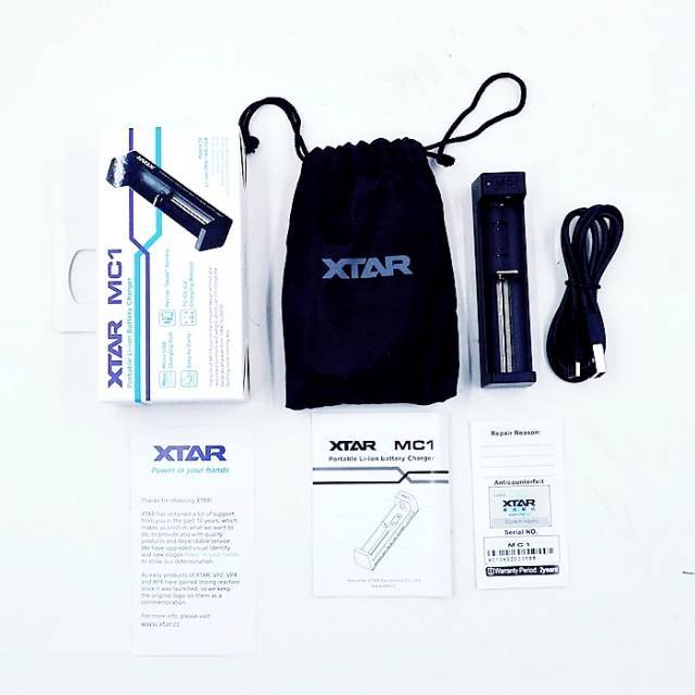 Charger XTAR MC1 for 18650 26650 10440 14500 original GARANSI safety with auto stop when batre full