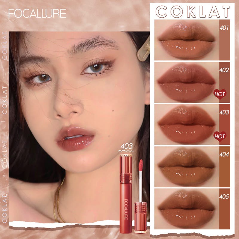 ✦SINAR✦ Focallure Super Glossy Tint - Clear Dewy Lip Tint FA208