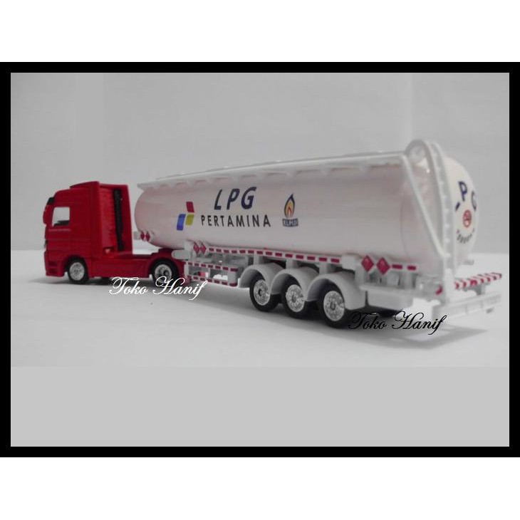 DIECAST MINIATUR REPLIKA TRUCK TANKI LPG PERTAMINA
