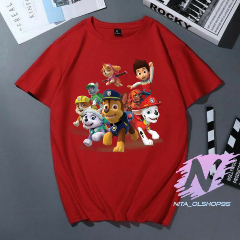 kaos pawpatrol baju kaos anak PAWPATROL animasi