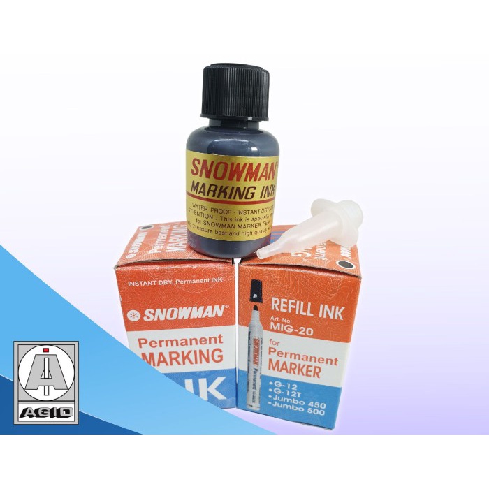 

Hari Ini Snowman Permanent Marking Ink (Refill Ink Mig-20) Hot Sale