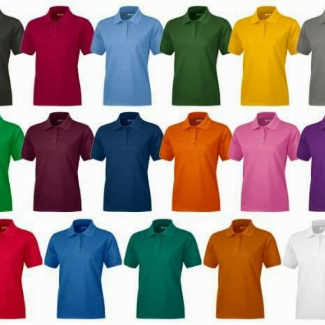 Kaos polo polos. Kaos kerah polos. Baju seragam kerja. Seragam kantor. Kaos family gathering