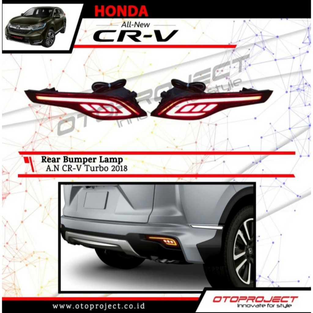 Rear Bumper Lamp A.N CRV Turbo 2018 up/Lampu bumper A.N CRV Turbo