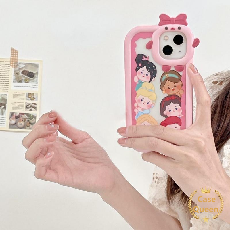 Soft Case Desain Princess Disney 3D Untuk iPhone 7 8 14 Plus 6 6S Plus XR 11 13 12 14 Pro MAX X XS MAX SE