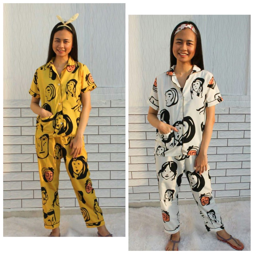 BAJU TIDUR DEWASA MOTIF KARTUN CP