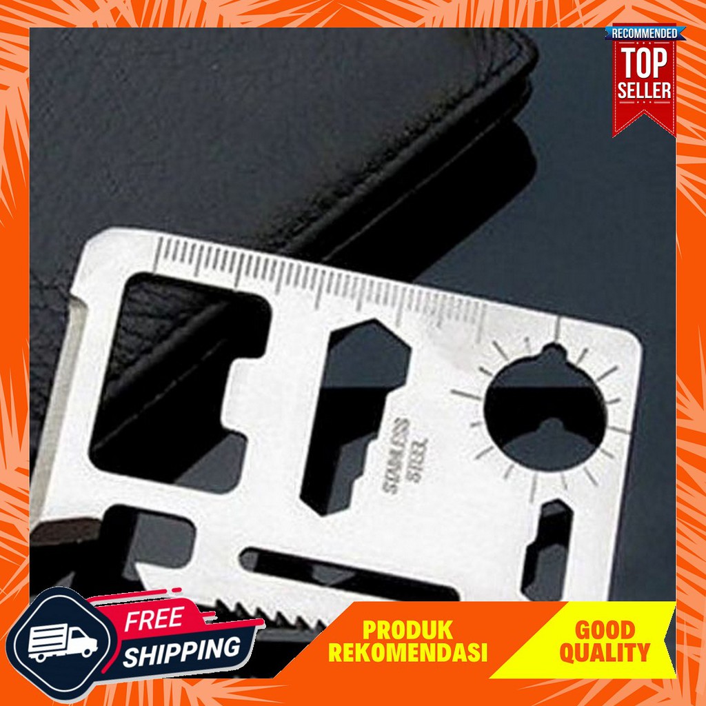 

Penggaris Besi Kartu MultiFungsi / Tool Card Emergency Camping - X369